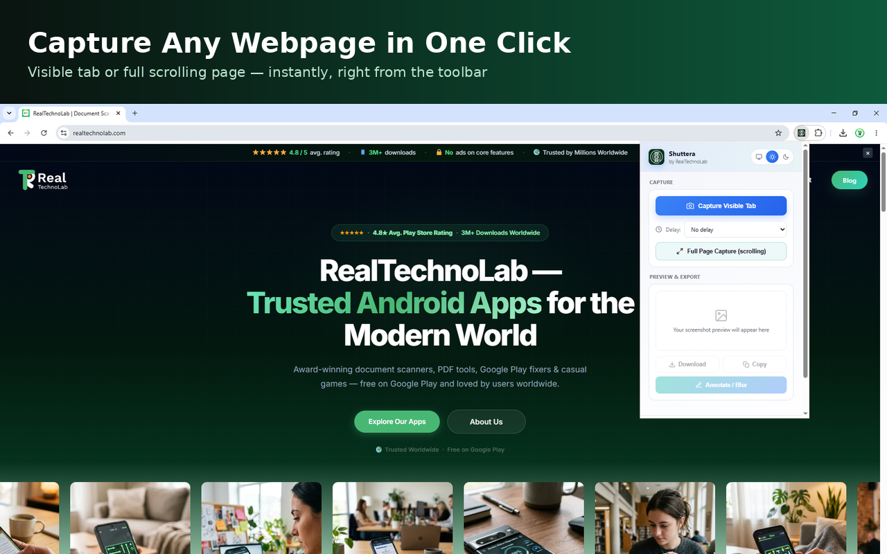Capture Any Webpage in One Click