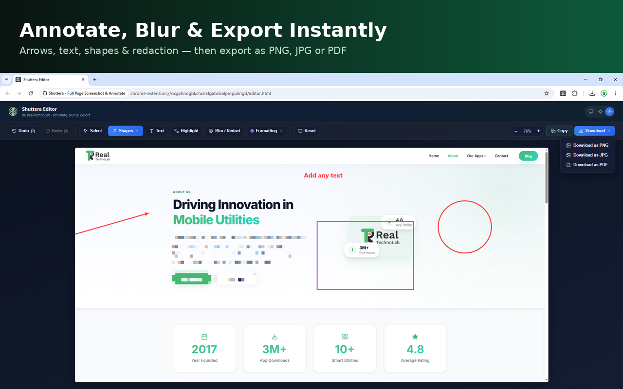Annotate, Blur & Export Instantl
